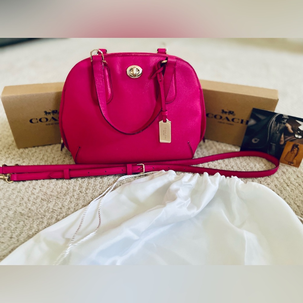 Coach Prince Street Mini Dome Satchel -Fuchsia- 34940 - Picture 13 of 17